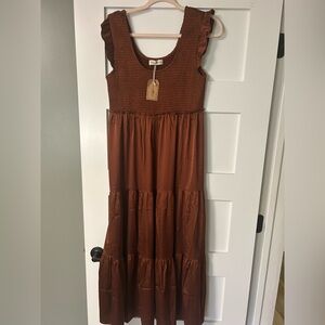 NATURAL LIFE Brown Maxi Dress